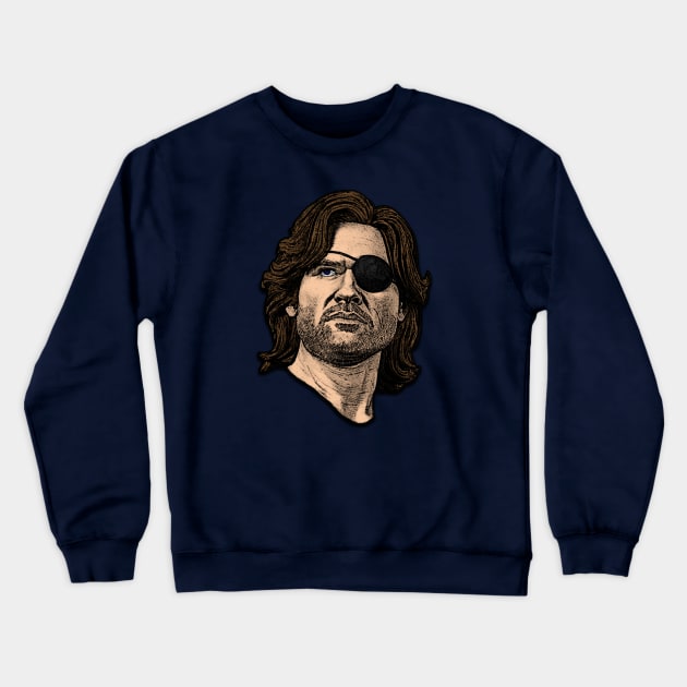 Snake Plissken In Color Crewneck Sweatshirt by BigOrangeShirtShop